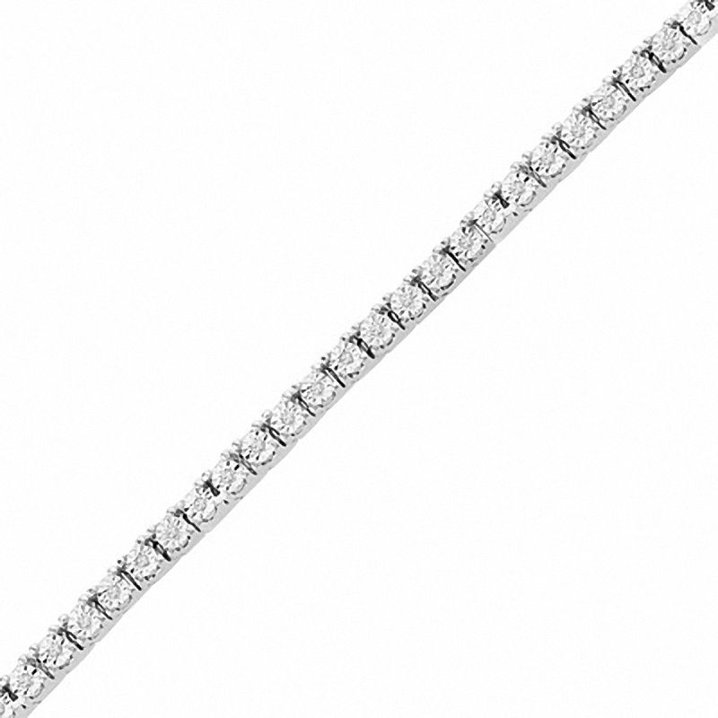 Previously Owned - 0.25 CT. T.W. Diamond Tennis Bracelet in Sterling Silver - 7.25"