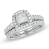 Previously Owned - 1.70 CT. T.W. Princess-Cut Diamond Frame Bridal Set in 14K White Gold