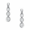 Thumbnail Image 0 of Previously Owned - 0.50 CT. T.W. Diamond Three Stone Drop Earrings in 14K White Gold