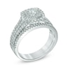 Thumbnail Image 2 of Previously Owned - 0.95 CT. T.W. Diamond Double Square Frame Bridal Set in 14K White Gold (I/I2)