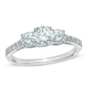 Previously Owned - Celebration  Lux® 1.00 CT. T.W. Diamond Three Stone Engagement Ring in 18K White Gold