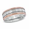 Previously Owned - Men's 7.0mm Wedding Band in Two-Tone Stainless Steel