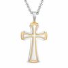 Thumbnail Image 0 of Previously Owned - Men's Stacked Cross Pendant in Two-Tone Stainless Steel - 24"