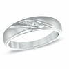 Previously Owned - Men's Diamond Accent Five Stone Slant Wedding Band in 10K White Gold