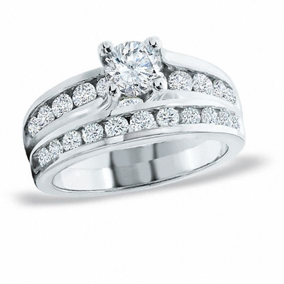 Previously Owned - 2.00 CT. T.W. Diamond Bridal Set in 14K White Gold