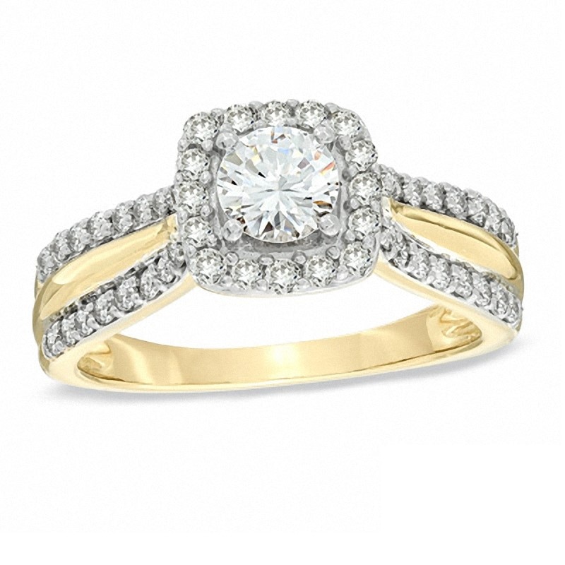 Previously Owned - 1.00 CT. T.W. Diamond Split Shank Engagement Ring in 14K Gold|Peoples Jewellers