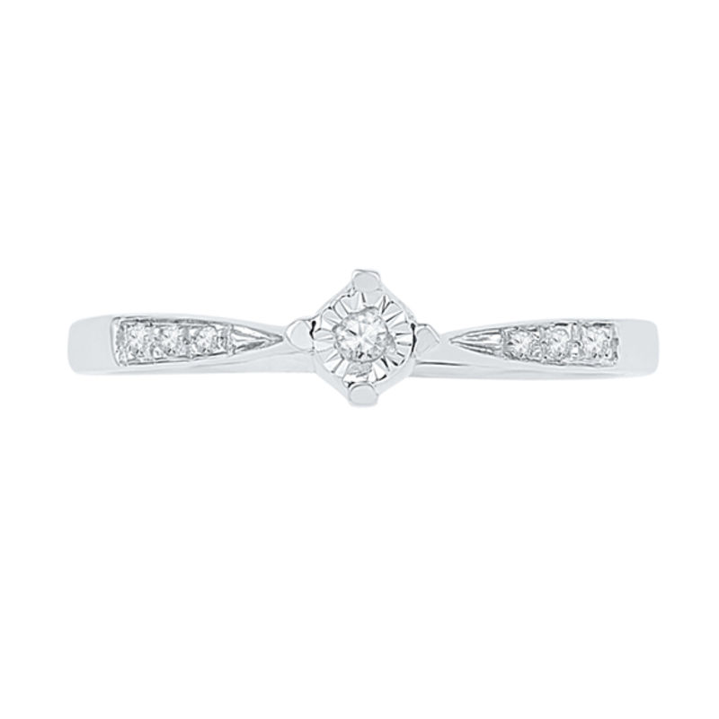 Previously Owned - 0.05 CT. T.W. Diamond Promise Ring in 10K White Gold|Peoples Jewellers