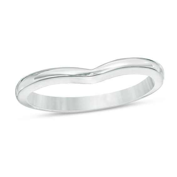 Previously Owned - Ladies' 2.0mm Contour Wedding Band in 14K White Gold