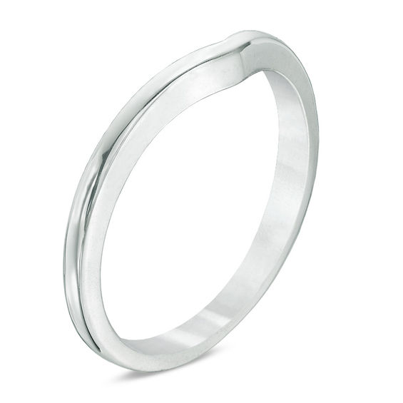 Previously Owned - Ladies' 2.0mm Contour Wedding Band in 14K White Gold