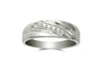 Thumbnail Image 0 of Previously Owned - Men's 0.10 CT. T.W. Diamond Five Stone Slant Wedding Band in 10K White Gold