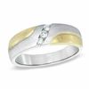 Thumbnail Image 0 of Previously Owned - Men's 0.11 CT. T.W. Diamond Wedding Band in 10K Two-Tone Gold