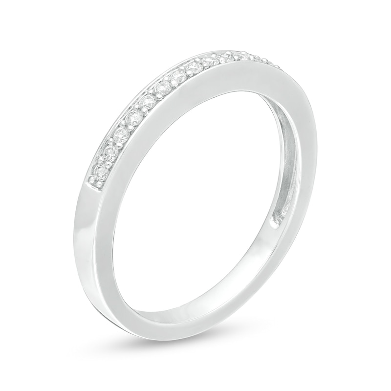 Previously Owned - 0.12 CT. T.W. Diamond Vintage-Style Anniversary Band in 14K White Gold|Peoples Jewellers