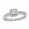 Previously Owned - 0.50 CT. T.W. Princess-Cut Diamond Frame Engagement Ring in 14K White Gold