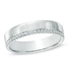 Previously Owned - 0.10 CT. T.W. Diamond Edge Band in 10K White Gold