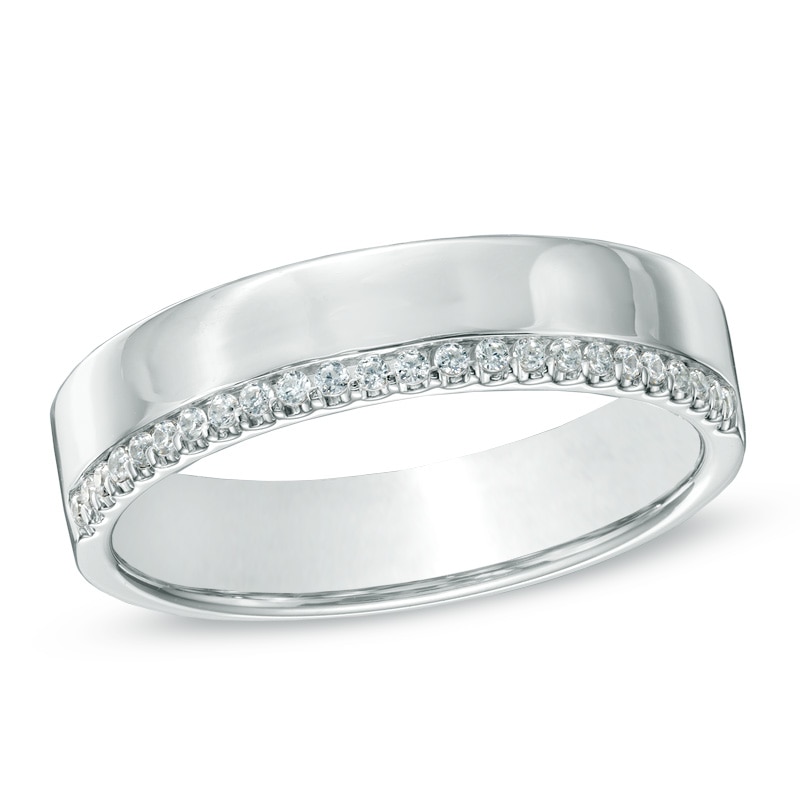Previously Owned - 0.10 CT. T.W. Diamond Edge Band in 10K White Gold|Peoples Jewellers