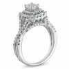 Thumbnail Image 1 of Previously Owned - 1.25 CT. T.W. Radiant-Cut Diamond Double Frame Engagement Ring in 14K White Gold (I/I1)