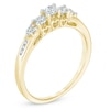 Previously Owned - 0.33 CT. T.W. Diamond Past Present Future Tri-Sides Ring in 14K Gold