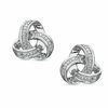 Thumbnail Image 0 of Previously Owned - 0.09 CT. T.W. Diamond Celtic Knot Stud Earrings in Sterling Silver