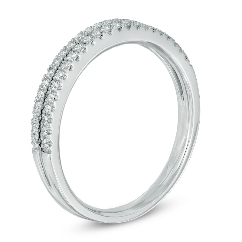Previously Owned - 0.25 CT. T.W. Diamond Double Row Band in 14K White Gold|Peoples Jewellers