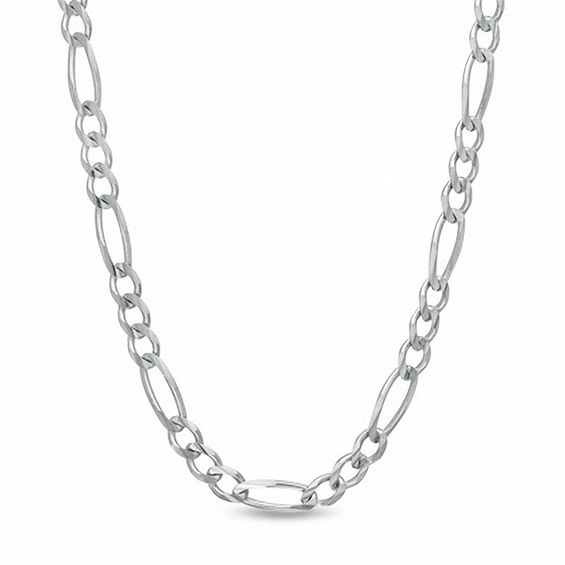 Previously Owned - Men's 7.0mm Figaro Chain Necklace in Sterling Silver - 22"