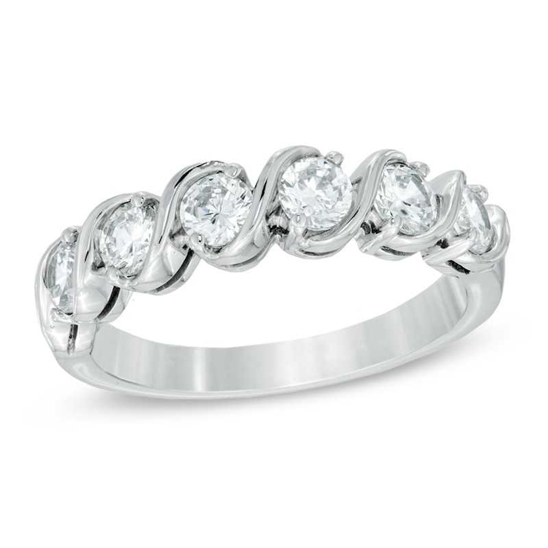 Previously Owned - 1.00 CT. T.W.  Diamond "S" Anniversary Band in 14K White Gold (I/I1)|Peoples Jewellers