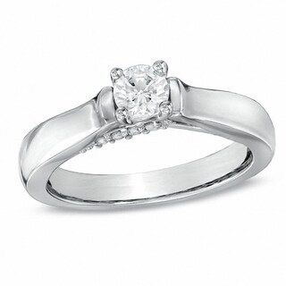 Previously Owned - 0.50 CT. T.W. Diamond Engagement Ring in 14K White Gold