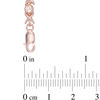 Thumbnail Image 1 of Previously Owned - Morganite "XO" Bracelet in Sterling Silver with 18K Rose Gold Plate - 7.25"