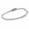 Previously Owned - Amethyst Bypass Bangle in Sterling Silver