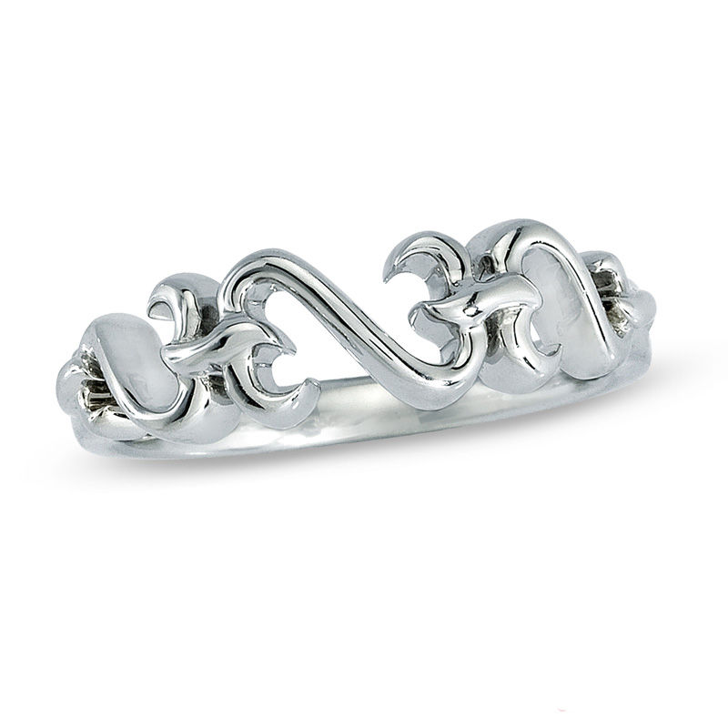 Previously Owned - Open Hearts by Jane Seymour™ Interlocking Ring in Sterling Silver|Peoples Jewellers