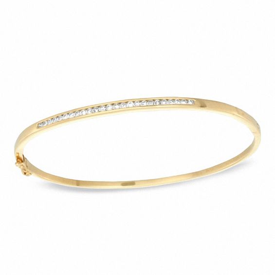 Previously Owned - 0.50 CT. T.W. Diamond Bangle in 10K Gold