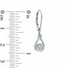 Previously Owned - 0.20 CT. T.W. Diamond Cluster Teardrop Earrings in 10K White Gold