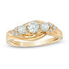 Thumbnail Image 1 of Previously Owned - 0.70 CT. T.W.   Diamond Three Stone Engagement Ring in 14K Gold (I/I2)