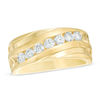 Thumbnail Image 0 of Previously Owned - Men's 1.00 CT. T.W. Diamond Seven Stone Slanted Anniversary Band in 10K Gold
