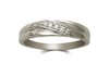Thumbnail Image 0 of Previously Owned - Ladies' Diamond Accent Five Stone Slant Wedding Band in 10K White Gold