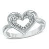 Thumbnail Image 0 of Previously Owned -  Diamond Accent Heart Ring in Sterling Silver