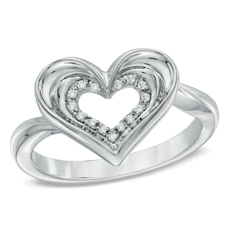 Previously Owned -  Diamond Accent Heart Ring in Sterling Silver