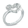 Thumbnail Image 1 of Previously Owned -  Diamond Accent Heart Ring in Sterling Silver