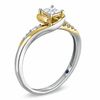 Thumbnail Image 2 of Previously Owned - Cherished Promise Collection™ 0.20 CT. T.W. Princess-Cut Diamond Promise Ring in 10K Two-Tone Gold