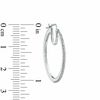 Thumbnail Image 1 of Previously Owned - 0.20 CT. T.W. Diamond Hoop Earrings in Sterling Silver