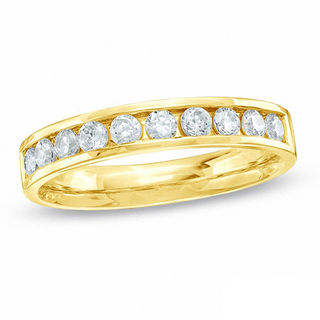 Previously Owned - Ladies' 0.50 CT. T.W. Diamond Channel Band in 14K Gold