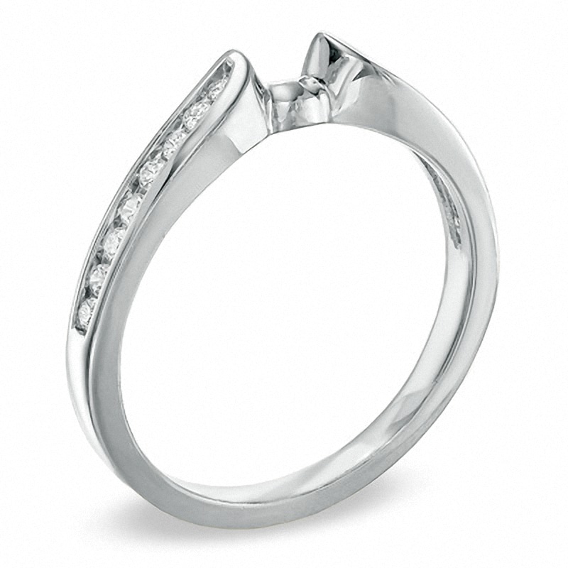 Main Image 2 of Previously Owned - 0.20 CT. T.W. Prestige Diamond Solitaire Enhancer in 14K White Gold