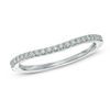 Thumbnail Image 1 of Previously Owned - 0.15 CT. T.W. Diamond Contour Wedding Band in 14K White Gold