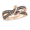 Previously Owned - Le Vian Chocolate Diamonds® 0.52 CT. T.W. Diamond Centre Loop Orbit Ring in 14K Strawberry Gold™