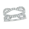 Thumbnail Image 0 of Previously Owned - 0.97 CT. T.W. Diamond Twist Contour Solitaire Enhancer in 14K White Gold