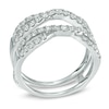 Thumbnail Image 1 of Previously Owned - 0.97 CT. T.W. Diamond Twist Contour Solitaire Enhancer in 14K White Gold