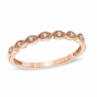 Previously Owned - Diamond Accent Twist Anniversary Band in 10K Rose Gold