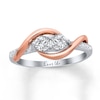 Thumbnail Image 0 of Previously Owned - Ever Us™ 0.50 CT. T.W. Two-Stone Diamond Swirl Anniversary Band in 14K Two-Tone Gold