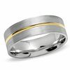 Thumbnail Image 0 of Previously Owned - Men's 7.0mm Wedding Band in 10K Two-Tone Gold