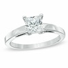 Thumbnail Image 1 of Previously Owned - 1.00 CT. Princess-Cut Diamond Solitaire Crown Royal Engagement Ring in 14K White Gold (I-J/I2)