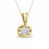 Previously Owned - 0.20 CT. Diamond Solitaire Tension Pendant in 14K Gold - 17''